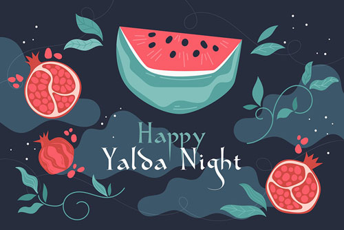 دانلود پوستر شب یلدا رایگان لایه باز به همراه فایل Ai و EPS